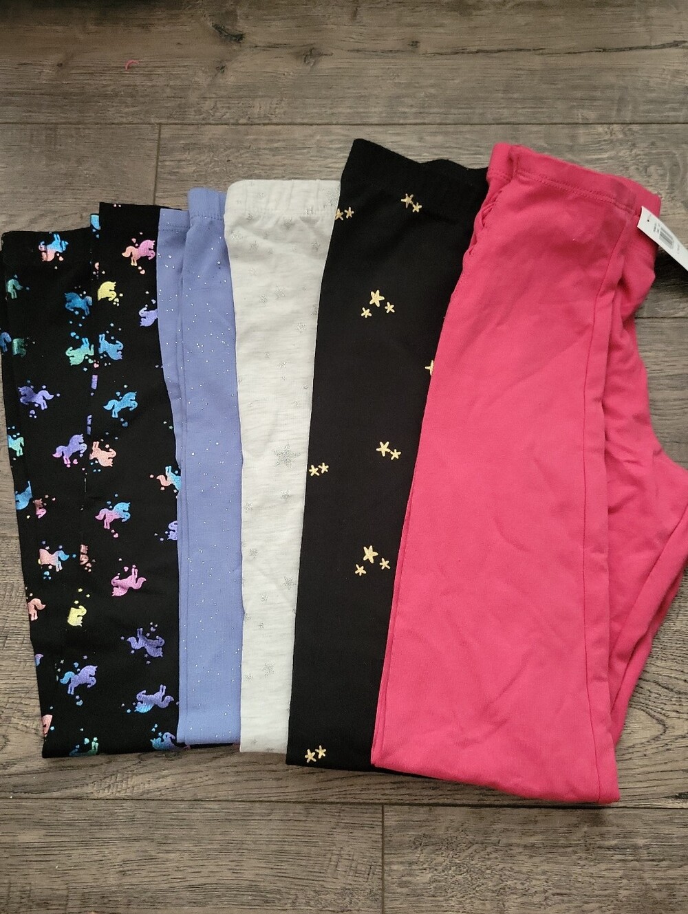 Girls Leggings Lot Size 10/12 Vigoss Cat & Jack Old Navy Unicorn New 5 Pc Bundle